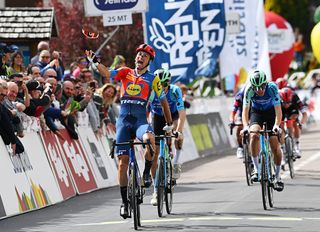Giulio Ciccone's signature sunglass-toss salute is now illegal - Italian earns fine after Tour of the Alps victory