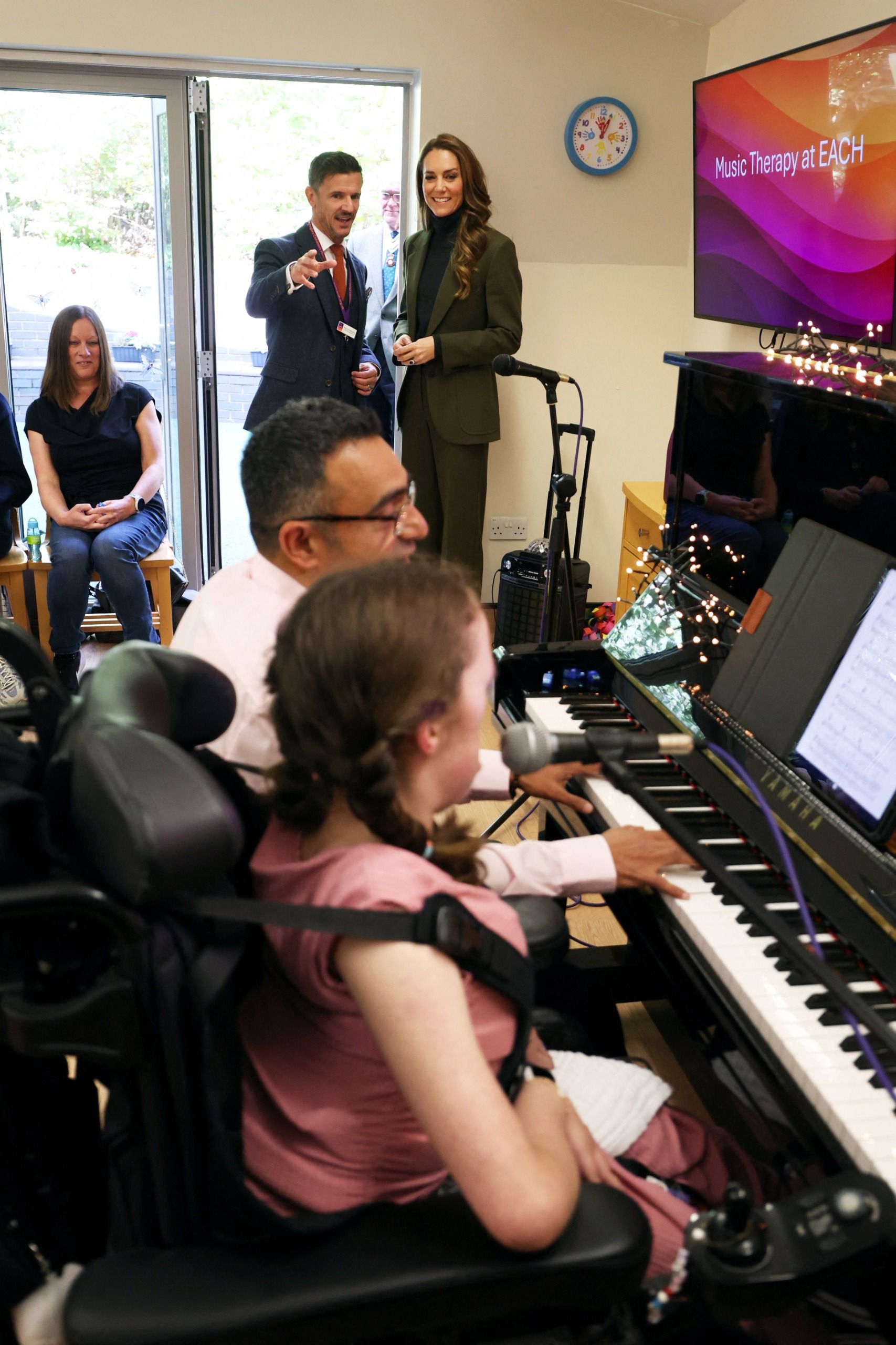Princess Kate watching a music session at EACH