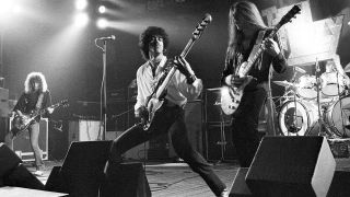 Thin Lizzy on stage in 1976