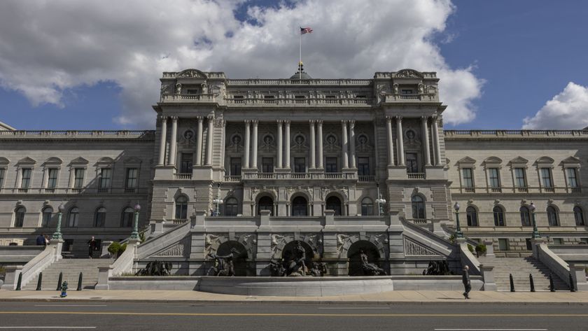 The Library of Congress is seen on the second day of the federal government shutdown on October 2, 2025, in Washington D.C. Efforts to end the shutdown stalled as Democrats left Capitol Hill without reaching a funding agreement with President Donald Trump, while the White House warned of potential impacts on public sector jobs. (Photo by Mehmet Eser / Middle East Images via AFP) (Photo by MEHMET ESER/Middle East Images/AFP via Getty Images) 