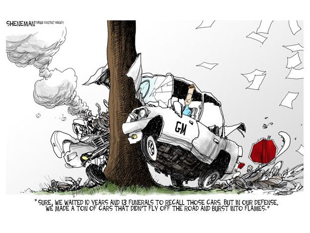 Editorial cartoon GM recall