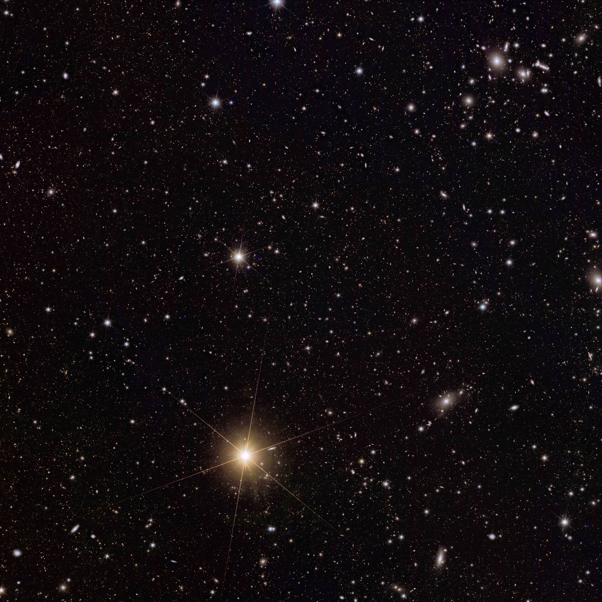 bright stars shine in the vastness of space