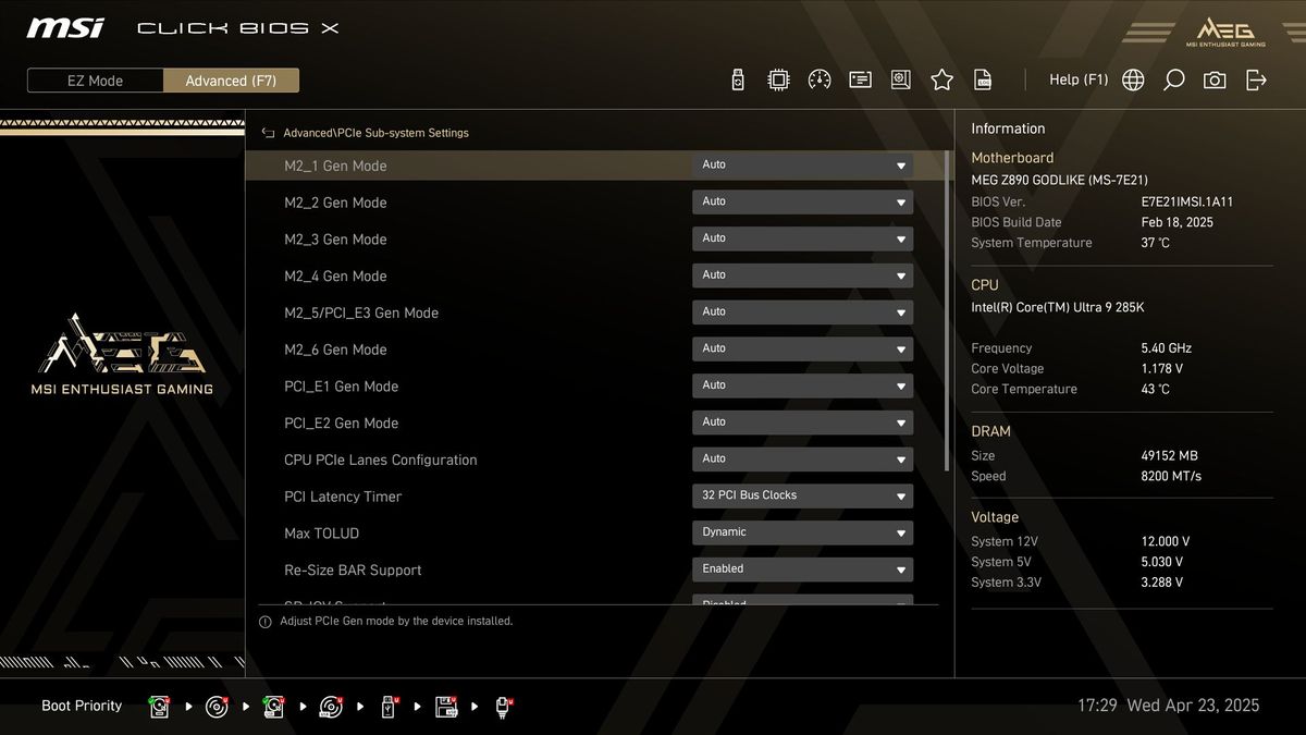 MSI Z890 Godlike