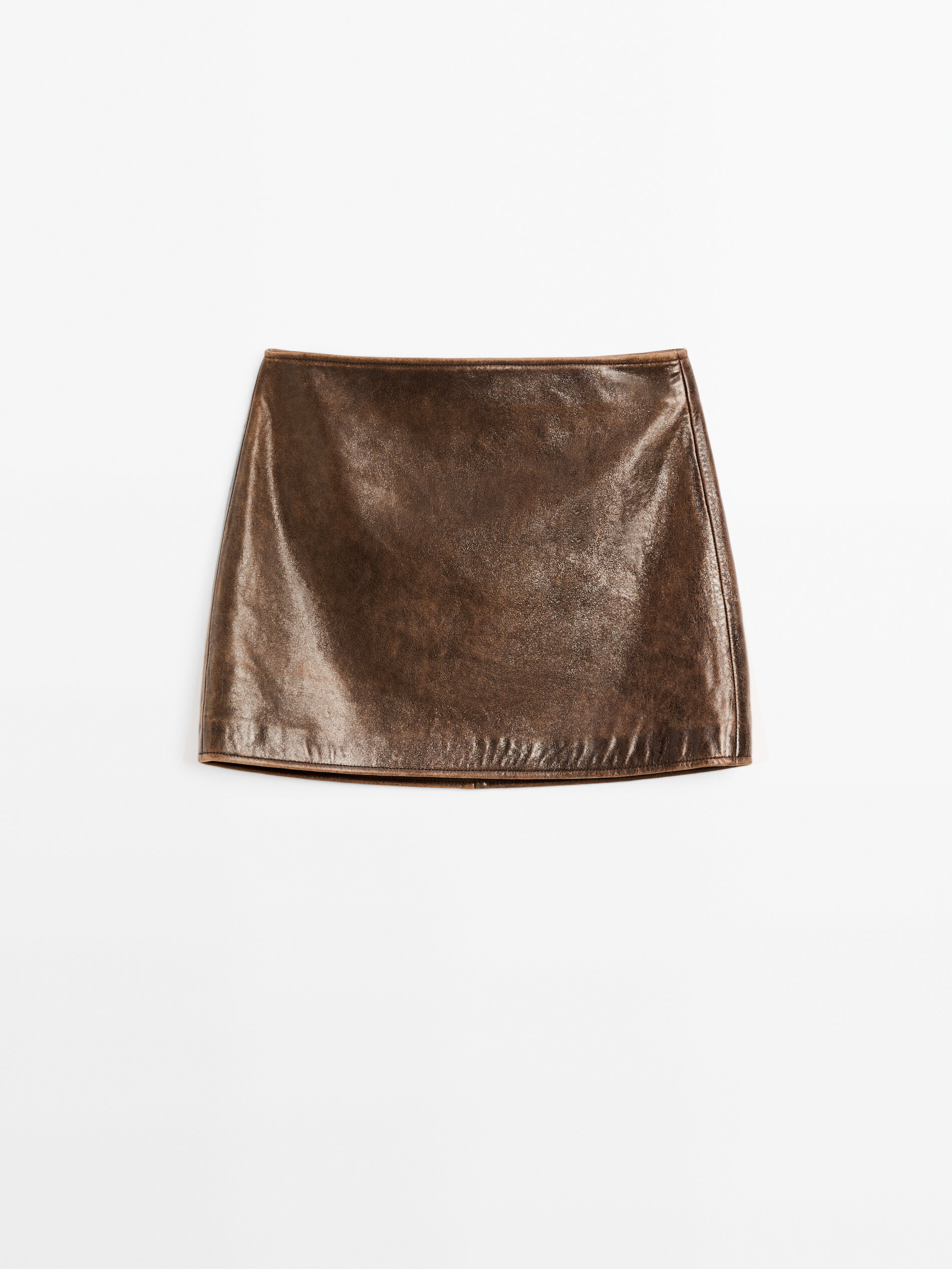 Nappa Leather Mini Skirt