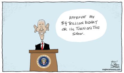 Obama cartoon U.S. budget