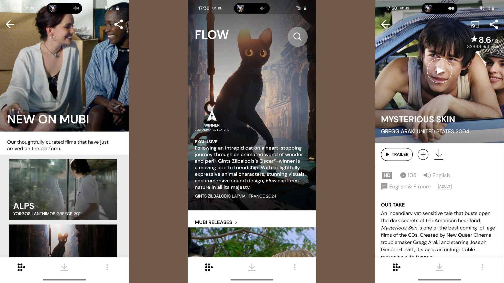 Mubi interface