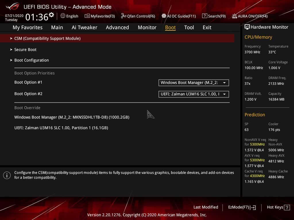 Asus ROG Strix Z490-E BIOS