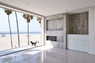Venice Beach house by Dan Brunn, showing doggy looking out towards the sea