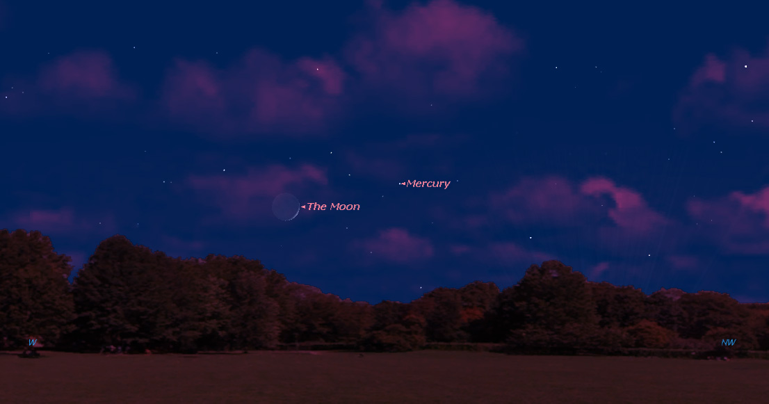 Mercury Near the Moon on May 30, 2014