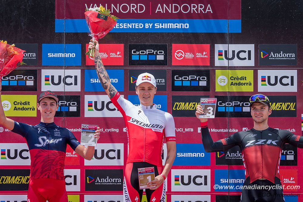 U23 Men Podium: Hatherley, Andreassen, Blums