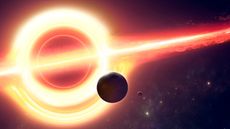 An artist's interpretation of a black hole's accretion disk
