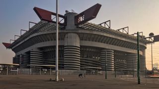 San Siro stadium exterior in the day time