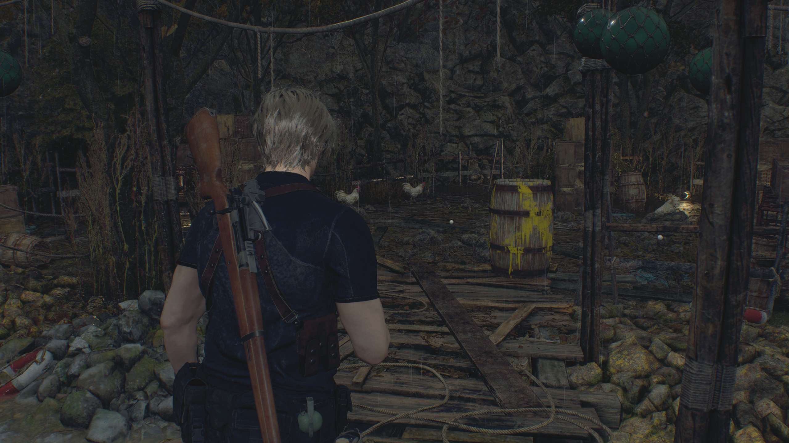 Resident Evil 4 Remake Golden Egg - Chicken pen by the Lake