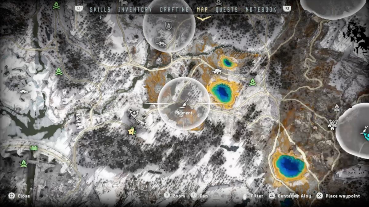 Horizon Zero Dawn: Frozen Wilds Pigment Locations | GamesRadar+