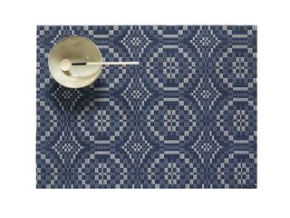 blue patterned placemat