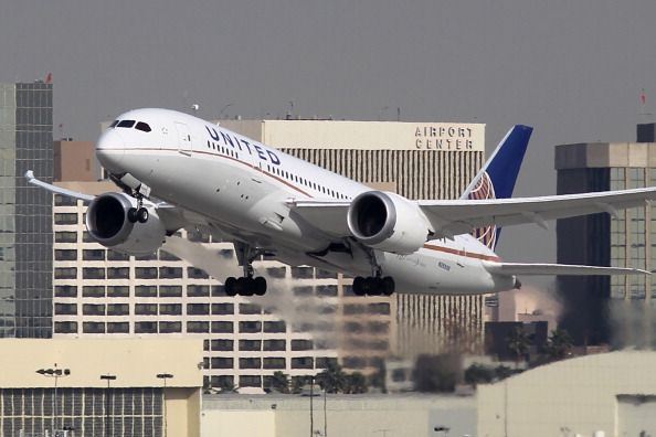 A United Airlines plane.