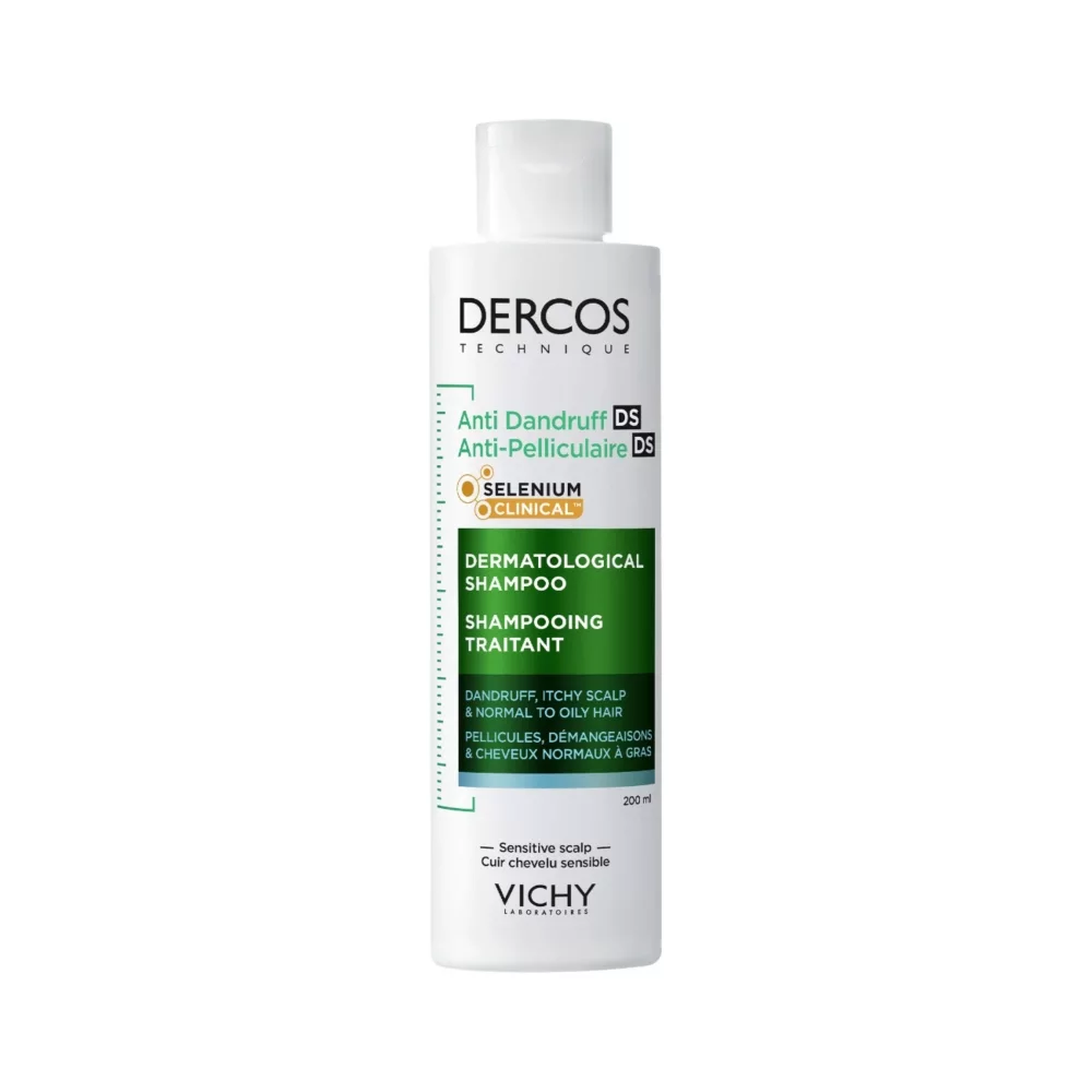 Vichy Dercos Anti-Dandruff and Anti-Itch Dermatological Shampoo for Dry Hair With Salicylic Acid, 200ml