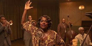 Chadwick Boseman as Levee with Viola Davis as Ma Rainey