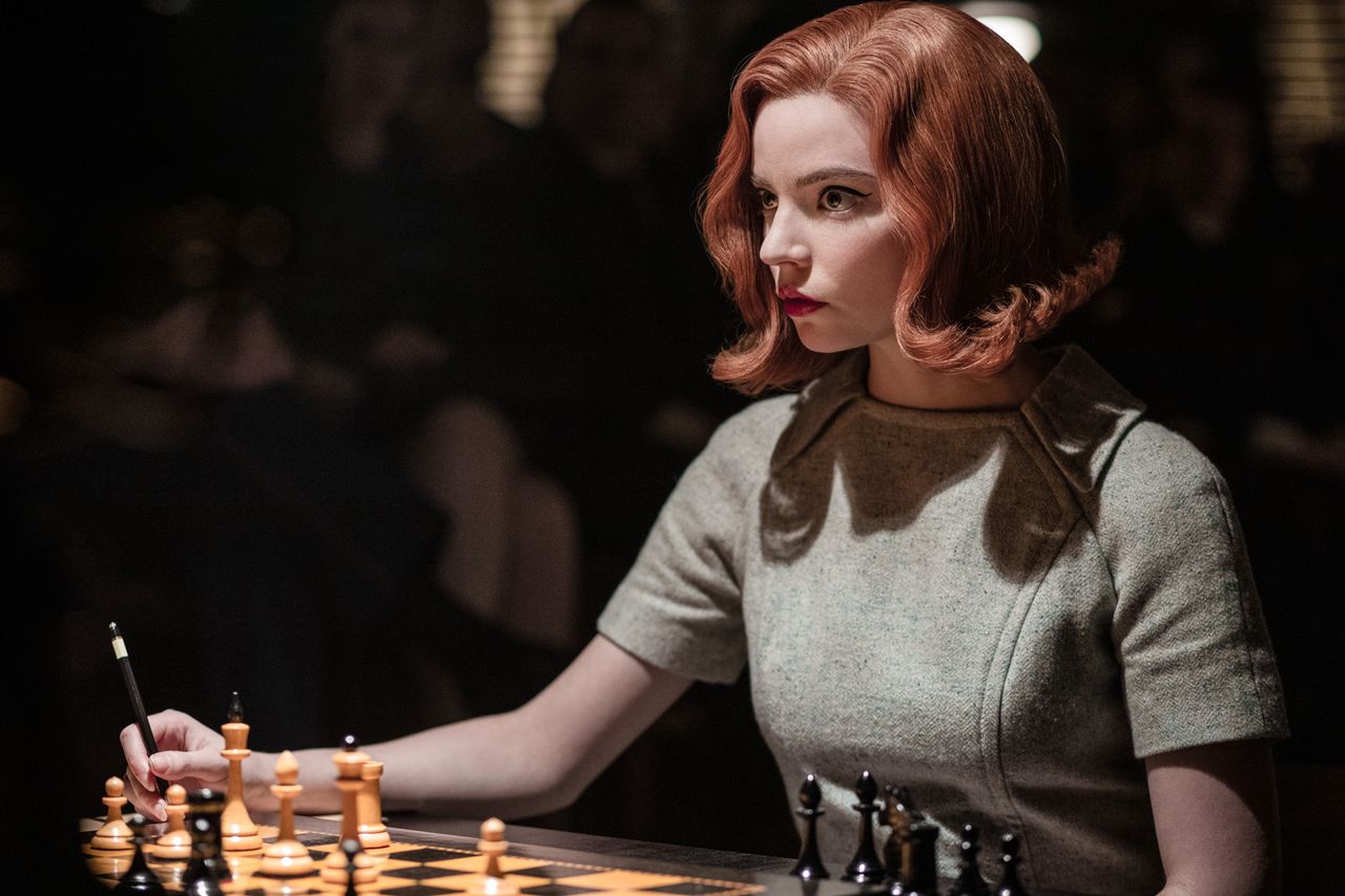Anya Taylor-Joy as Beth Harmon in "The Queen's Gambit" on Netflix.
