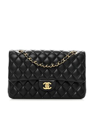 Chanel Lambskin Quilted Medium Double Flap Black