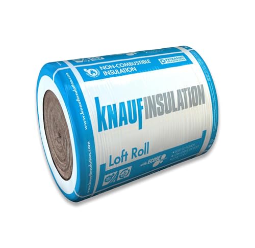Knauf Loft Insulation Roll Roof Lagging 100 150 170 200mm Thick Attic and Floors (100mm, Cream)