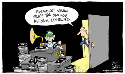 Political cartoon U.S. NSA Records