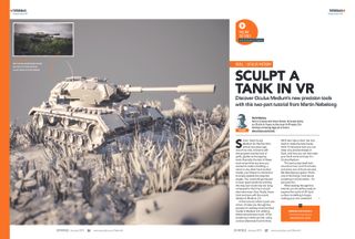 Make hard surface models in a VR project, magazine spread