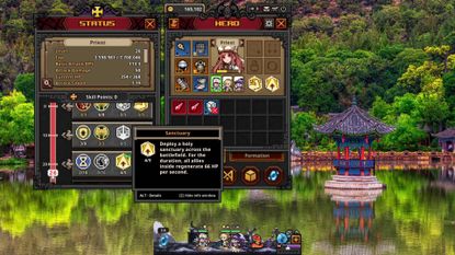 Task Bar Hero Priest build using Sanctuary skill