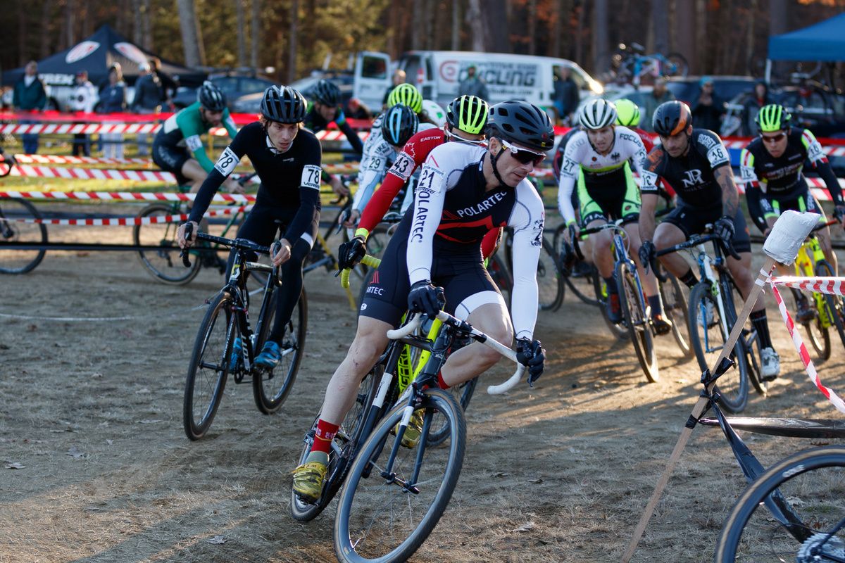 McNicholas found a good spot with a large group early in the race