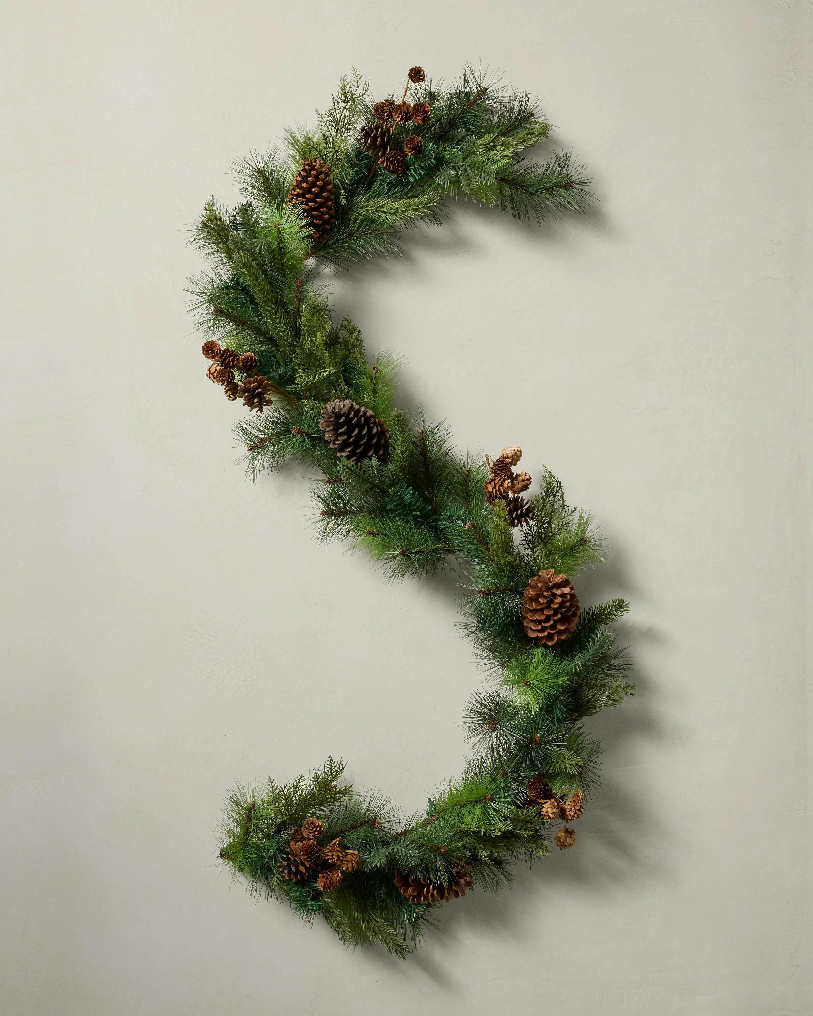 6&amp;amp;apos; Natural Pine Garland - Green / Brown 72w X 5.5h X 7d