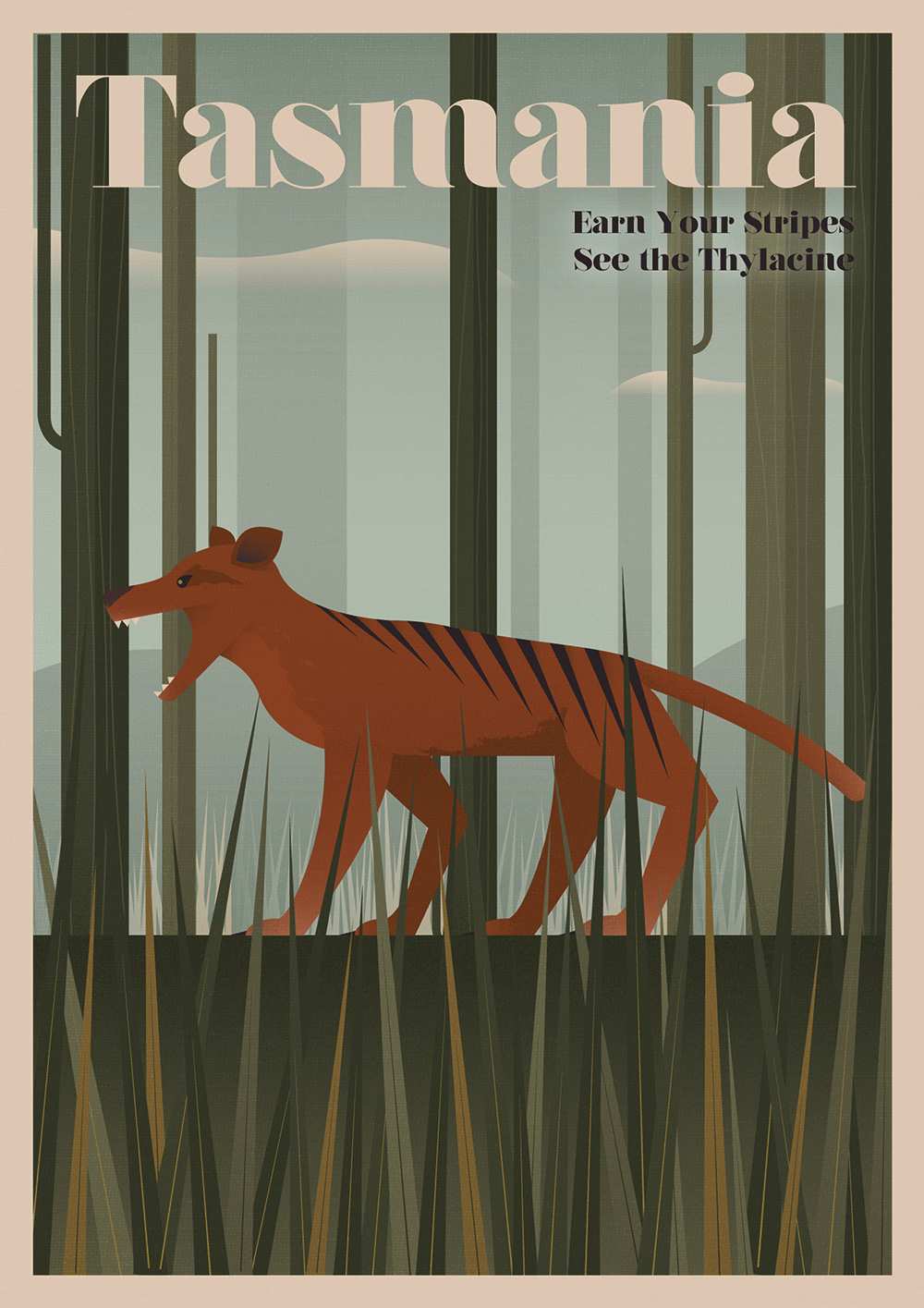 Tasmania: "Earn Your Stripes, See the Thylacine"