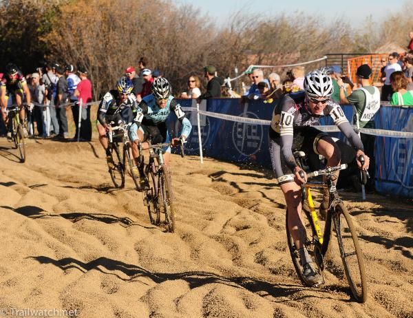 Tristen Schouten (Cyclocrossracing.com) takes a flier