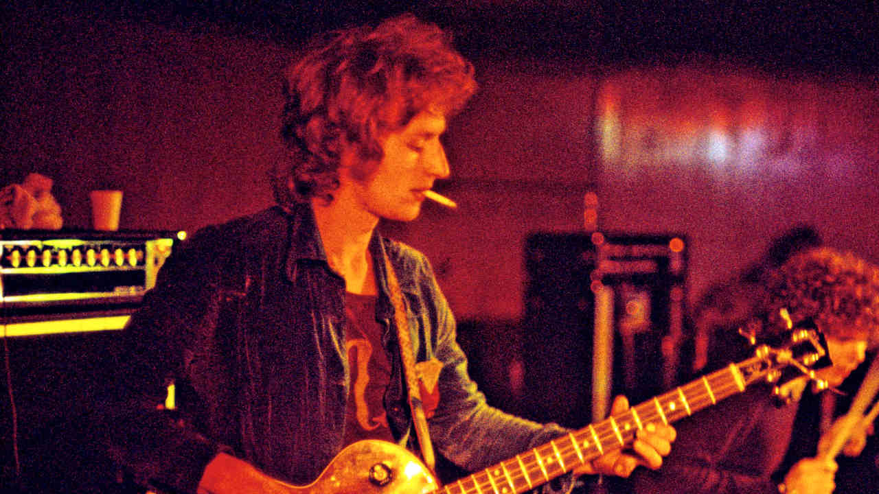 Former Family/Blind Faith bassist Ric Grech performing onstage in the early 1970s