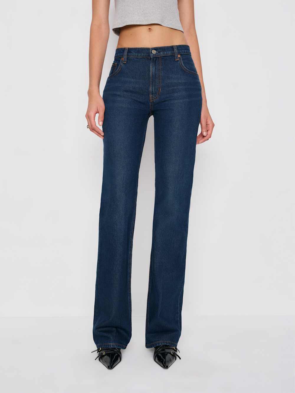 Sharon Stretch Mid Rise Bootcut Jeans