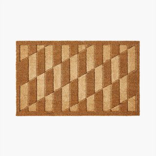 jute doormat with geometric pattern