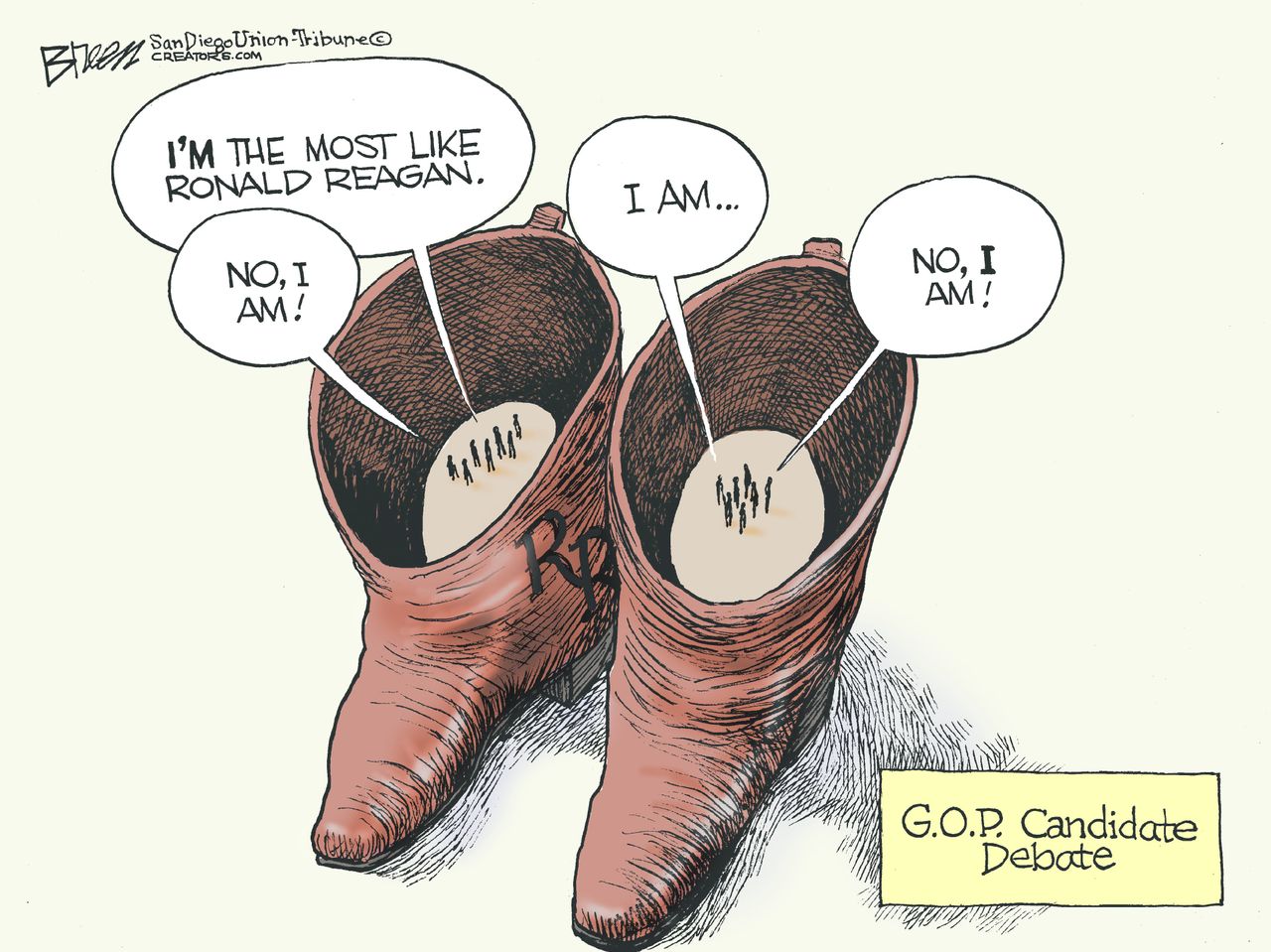 Political cartoon U.S. GOP Debate 2016 Reagan