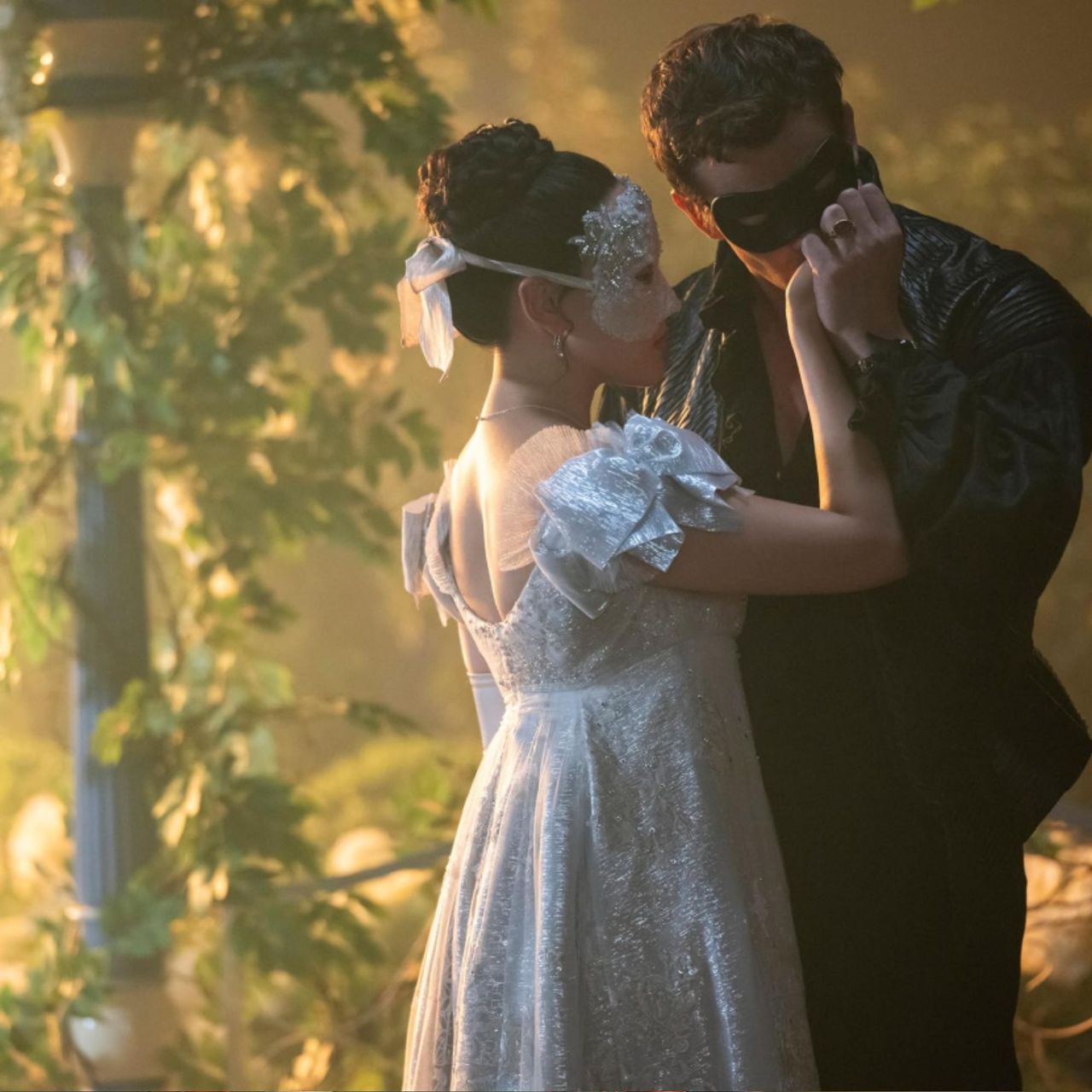 Luke Thompson and Yerin Ha as Benedict and Sophie in The Waltz, Bridgerton Season 4