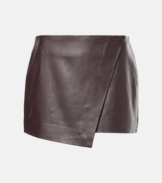 Cleo Leather Wrap Skirt