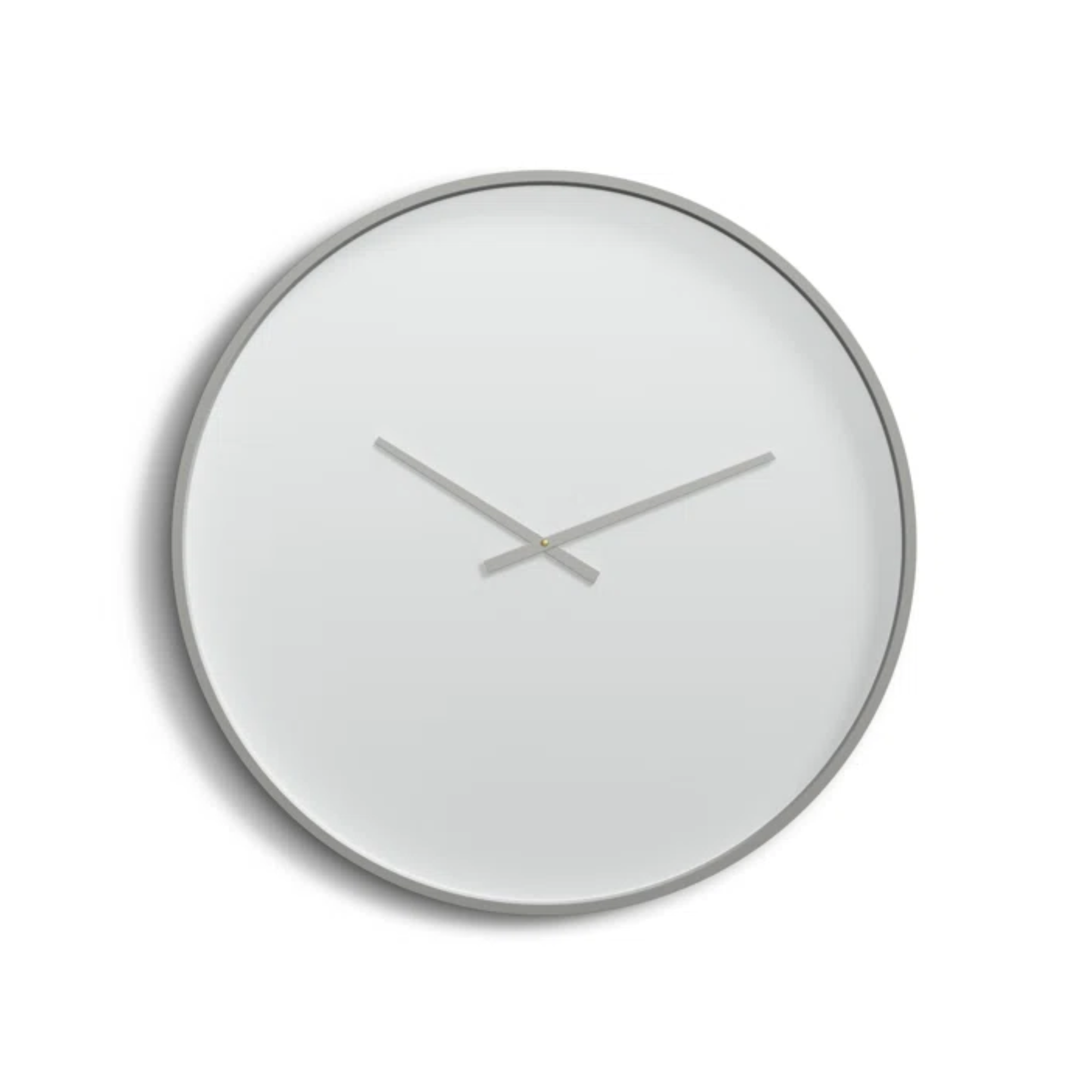 minimalist silver clock