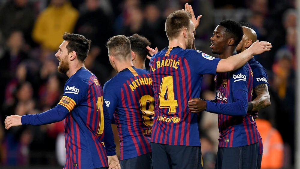 Barcelona 3 Levante 0 (4-2 agg): Dembele at the double as Barca advance ...