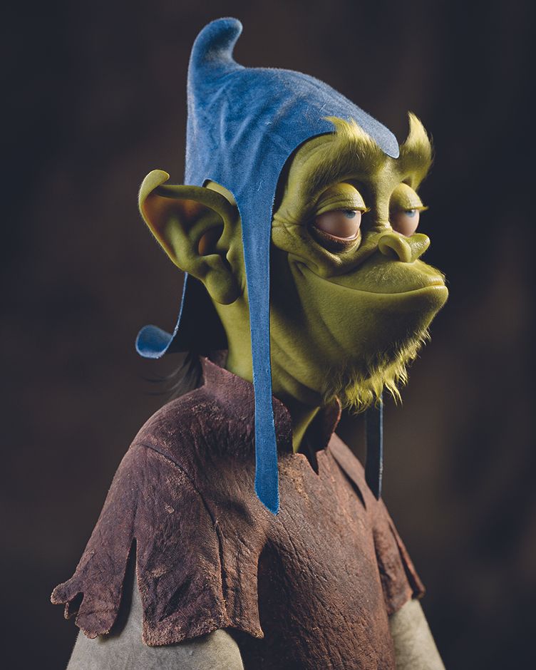 Personagem Smug Goblin em estilo 3D estilizado