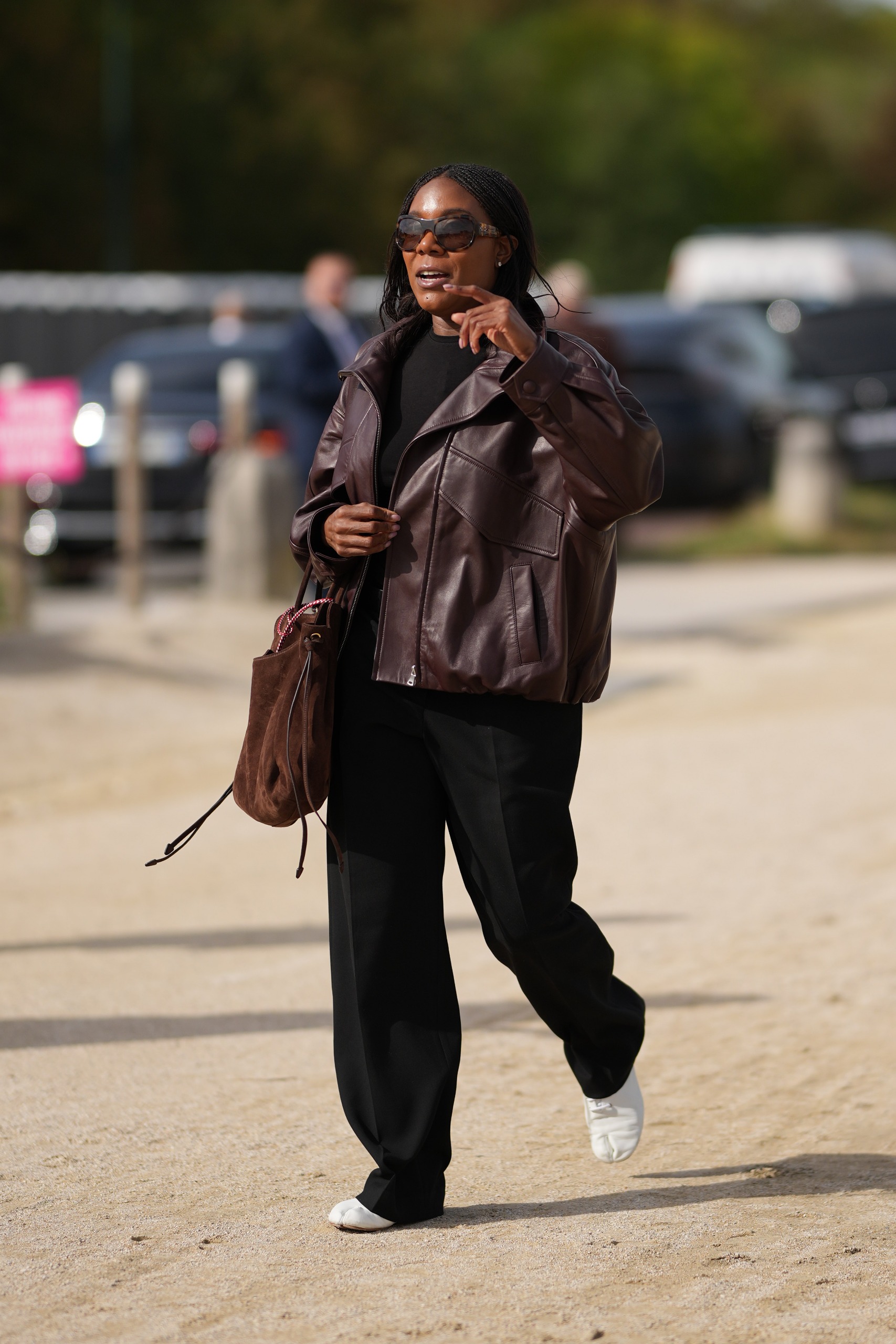 French girls are wearing ballet flats and Mary Janes at Paris Fashion Week