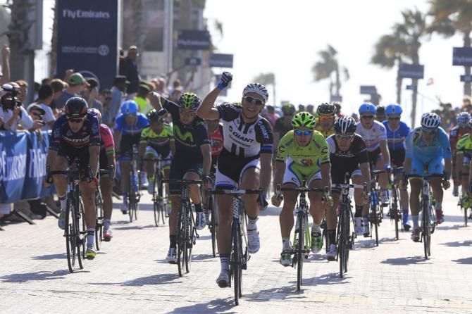 Marcel Kittel (Giant Shimano) beat Sagan and Phinney