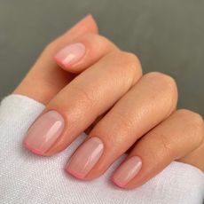 @raelondonnails pink French tip nails