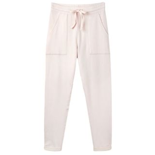 best joggers for women from the white company include these fleece backed joggers in white