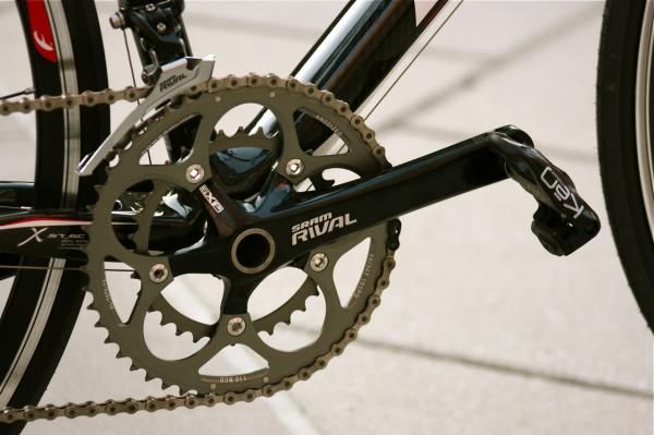 The SRAM Rival 10-speed gruppo performs like its higher-brow siblings.