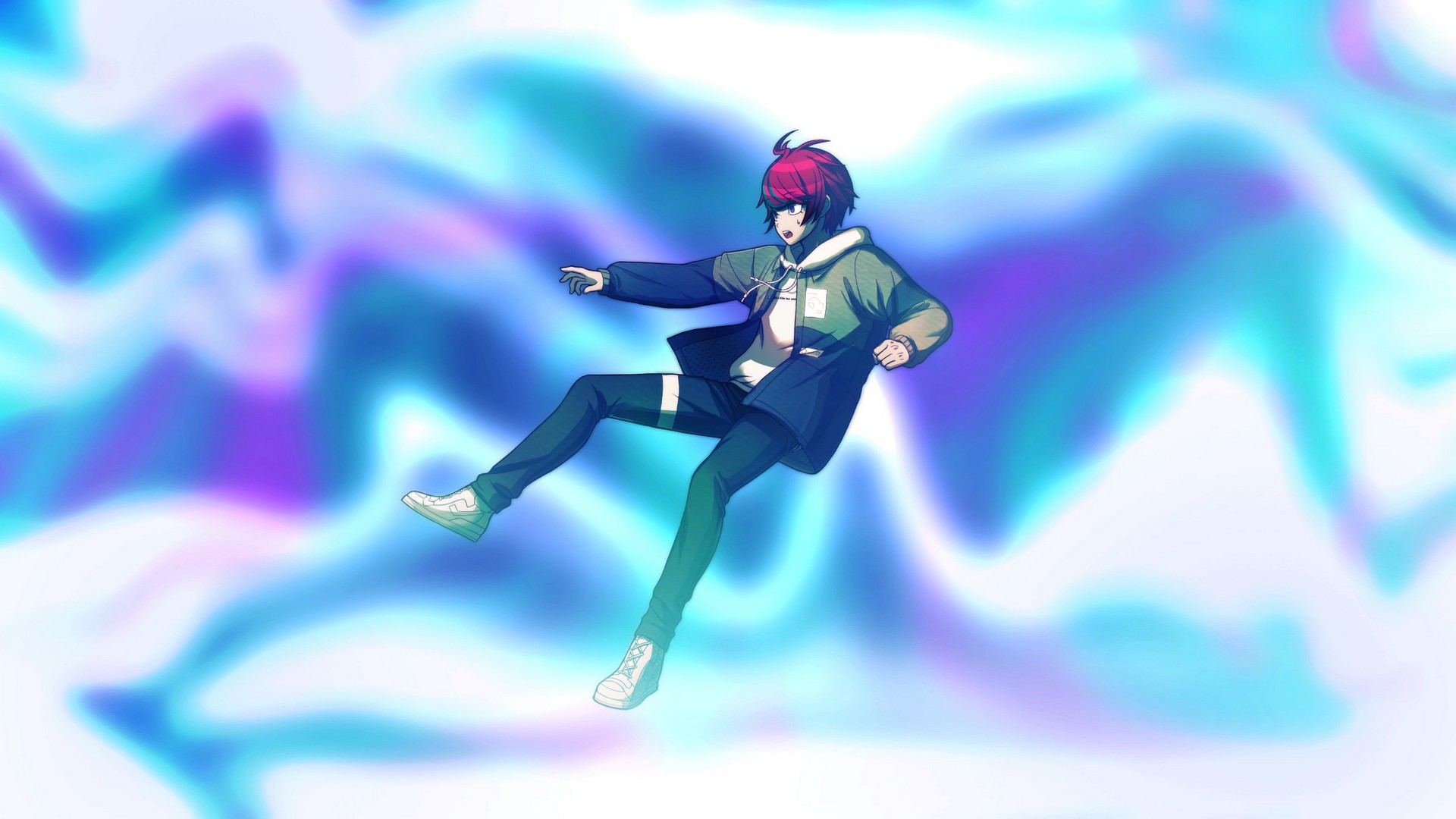 Takumi travels back in time in The Hundred Line: Last Defense Academy through a dreamy void