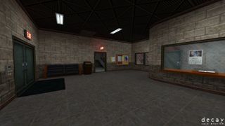 office lobby in game