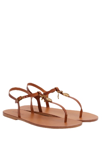 Chloé, Chloé Charms Leather Thong Sandals