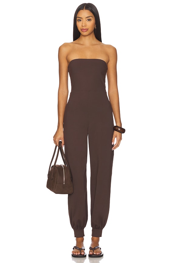 Strapless Cuffed Ankle Jumpsuit